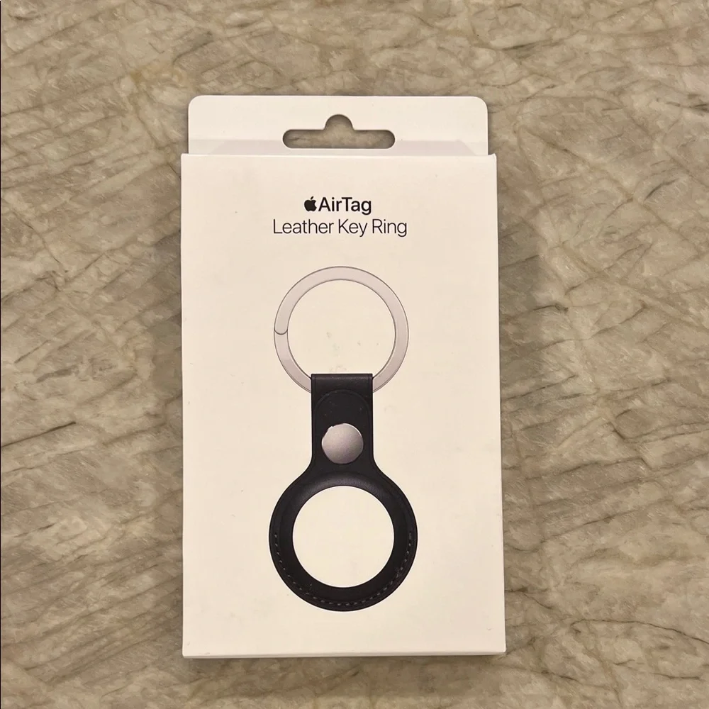 Apple AirTag Leather Key Ring - Midnight